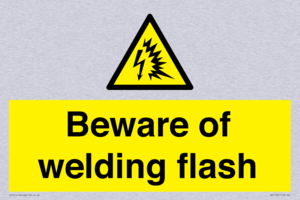 Beware of welding flash